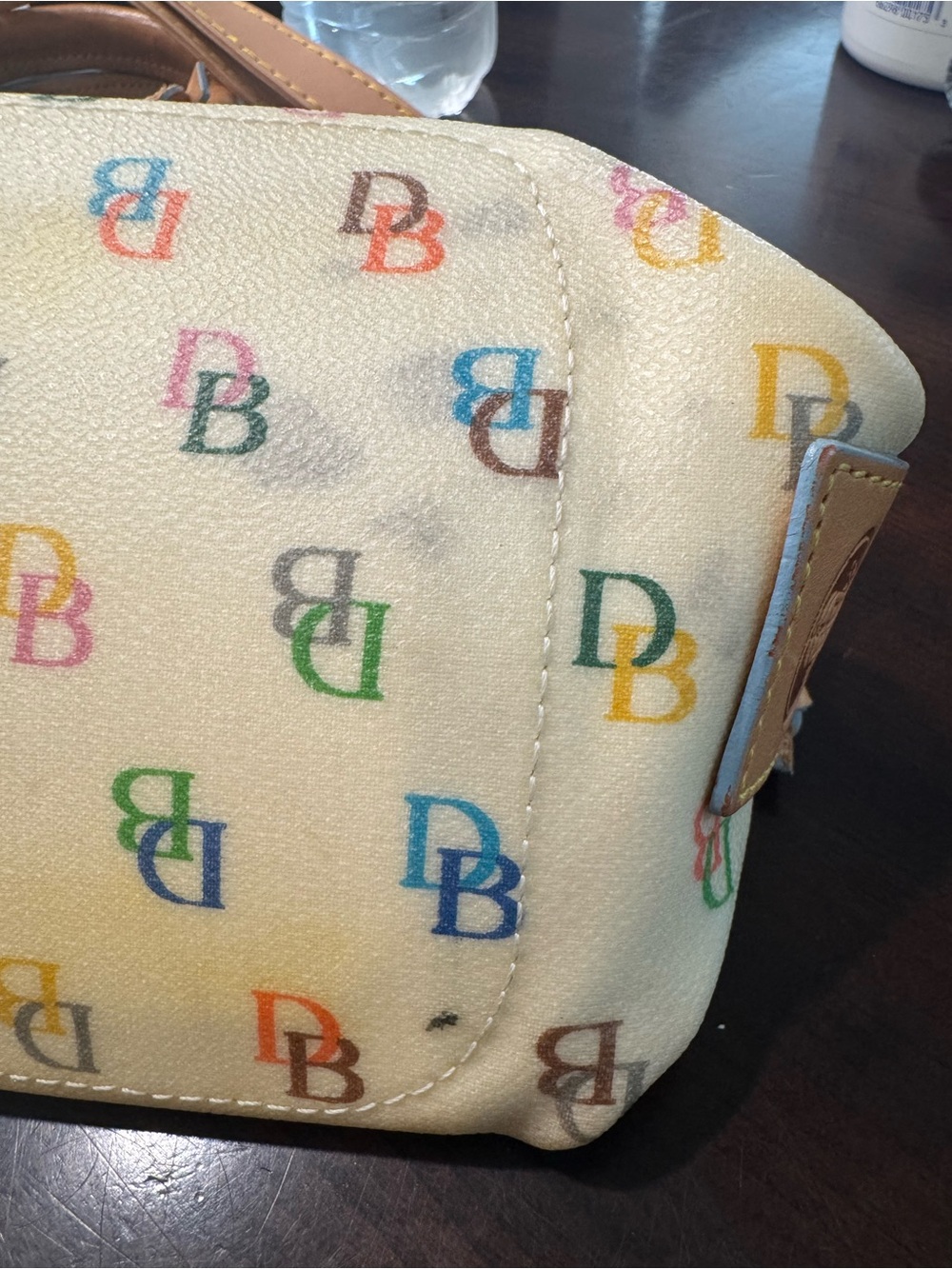 Dooney & Bourke Vintage Y2K Rainbow Satchel Tote Monogram It Girl - Picture 13 of 13